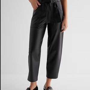 Express Black Ankle Tie-Waist Pants